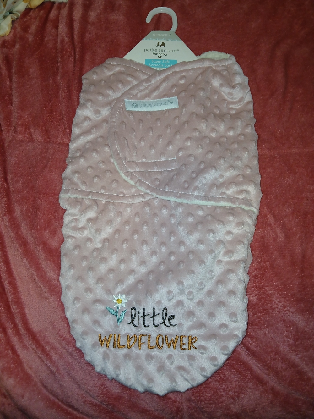 Petite La Mour for baby Pink 'Little Wildflower' Swaddle Sack